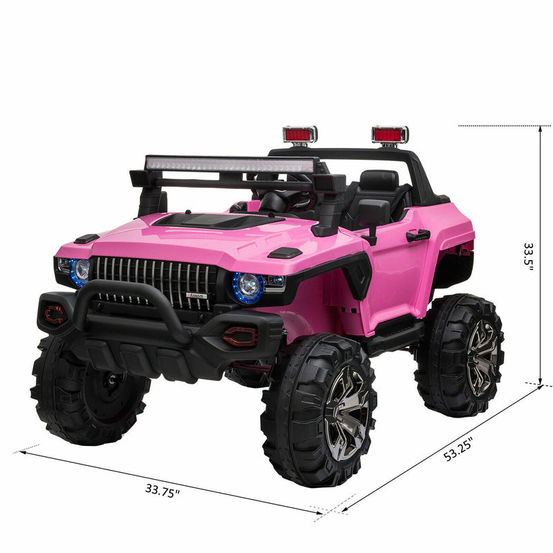 Load image into Gallery viewer, 2-Seater Pink SUV Truck Ride On Car with Parental Remote Control - 12V Battery Powered
