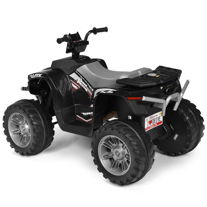 Load image into Gallery viewer, 12V Electric ATV Quad for Kids with Music, LED Lights, and Black Finish
