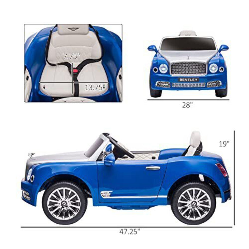 Load image into Gallery viewer, Bentley 12V Electric Ride-On Vehicle with Remote Control, Battery-Operated Car with Suspension
