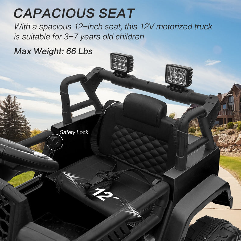 Load image into Gallery viewer, 12V Kids Ride-On Truck with Remote Control, Power Wheels, and LED Lights
