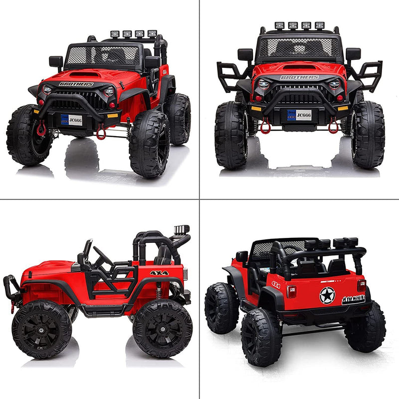 Load image into Gallery viewer, 12V Battery Powered Electric Ride On Car for Kids with 2 Seats - Red, 8.4

