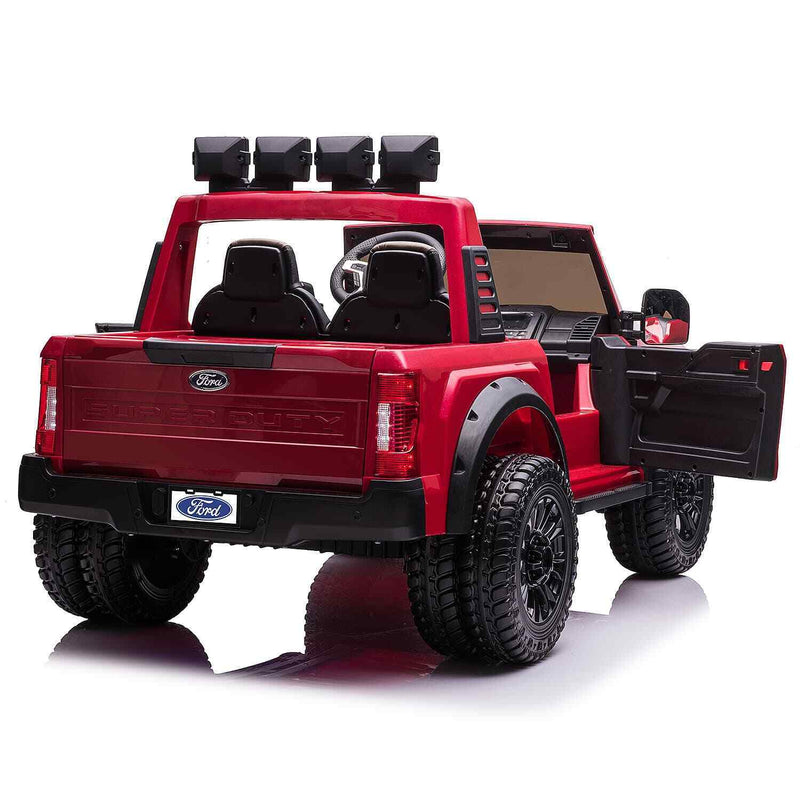Load image into Gallery viewer, 24V 2 Seater Ford F450 Exclusive Edition Children&#39;s Ride-On Truck, Illuminated with Remote Control - Crimson
