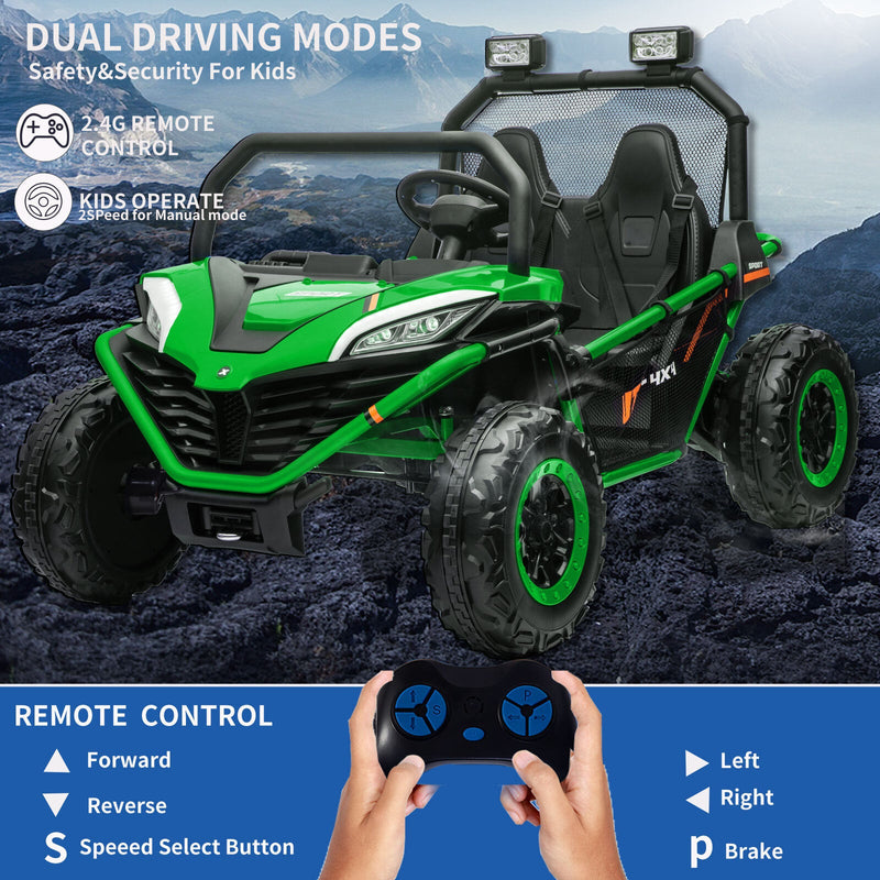 Load image into Gallery viewer, 24V Kids 2-Seater Electric Ride-On UTV Truck with 4WD and 320W Motor, Remote Control
