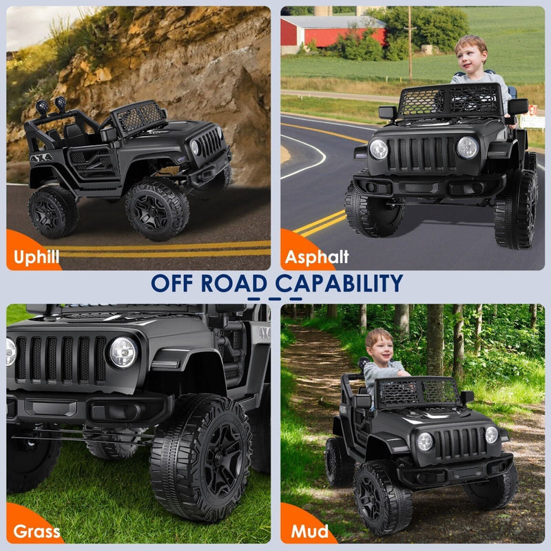 Load image into Gallery viewer, Electric Kids Ride-On Jeep Car with 12V/24V Power Wheels, Music, and Remote Control
