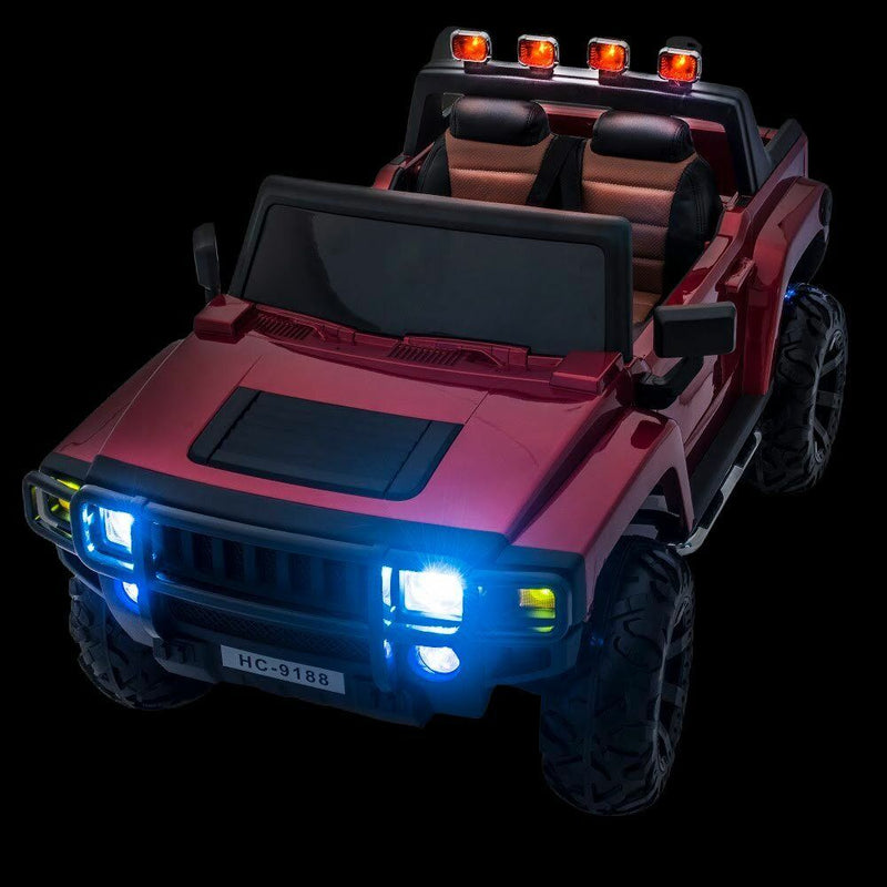 Load image into Gallery viewer, 12V Four-Wheel Drive Children&#39;s Ride-On SUV Vehicle, Dual Seating, Pneumatic Tires, Front Lights with Remote Control
