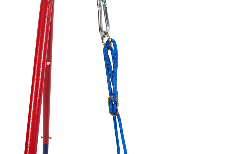 Load image into Gallery viewer, Green and Blue Baby Swing Set 2-in-1 Plastic Safe Mental Development Toy
