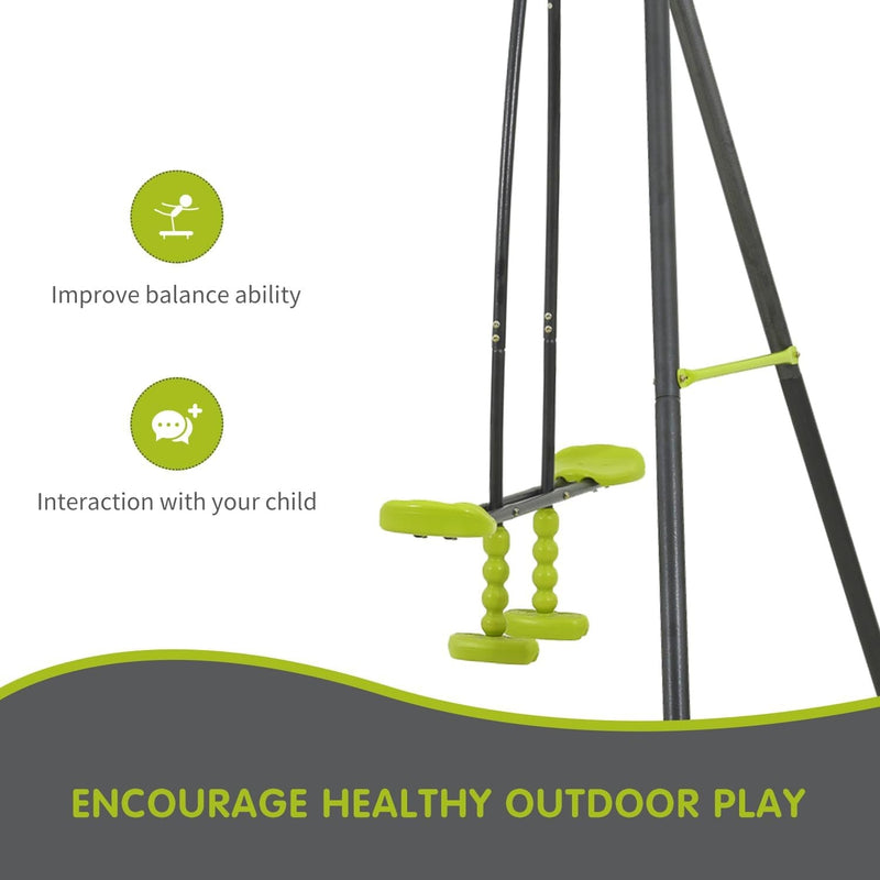 Load image into Gallery viewer, Triple Metal Children’s Swing Set Safe for Outdoor Play Supports up to 440lbs
