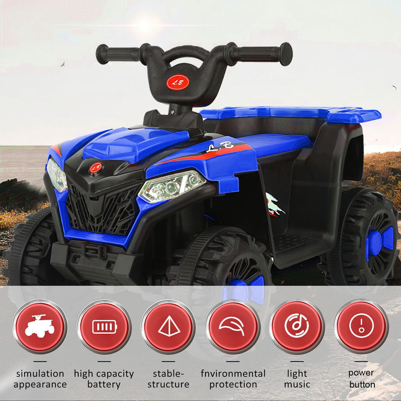 Load image into Gallery viewer, Electric ATV Ride-On Car with MP3 Player and LED Lights - 6V Battery Powered, 4-Wheeled Beach Cruiser
