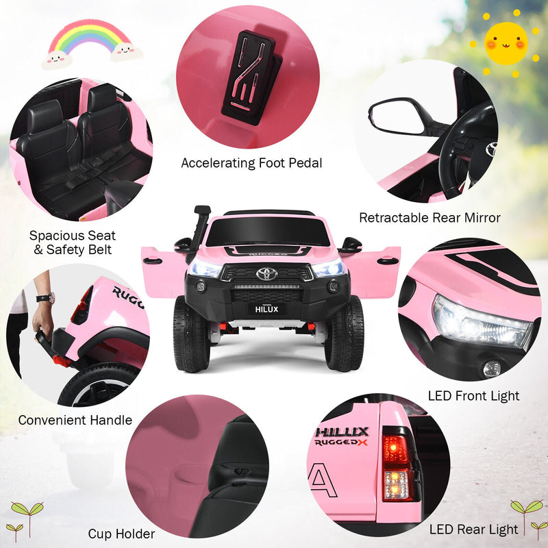 Load image into Gallery viewer, 2-Seater 4WD Toyota Hilux Ride On Truck Car with Remote Control - Pink
