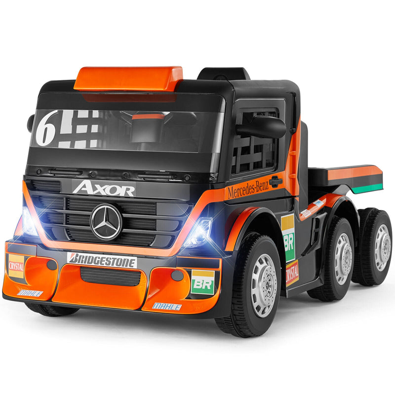 Load image into Gallery viewer, 12V10AH Battery Kids Ride On Truck with Swing, Trailer, LED, MP3, and Bluetooth RC Features
