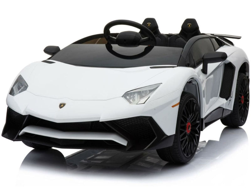 Load image into Gallery viewer, 12v White Lamborghini Electric Ride-On Car for Kids with Remote Control
