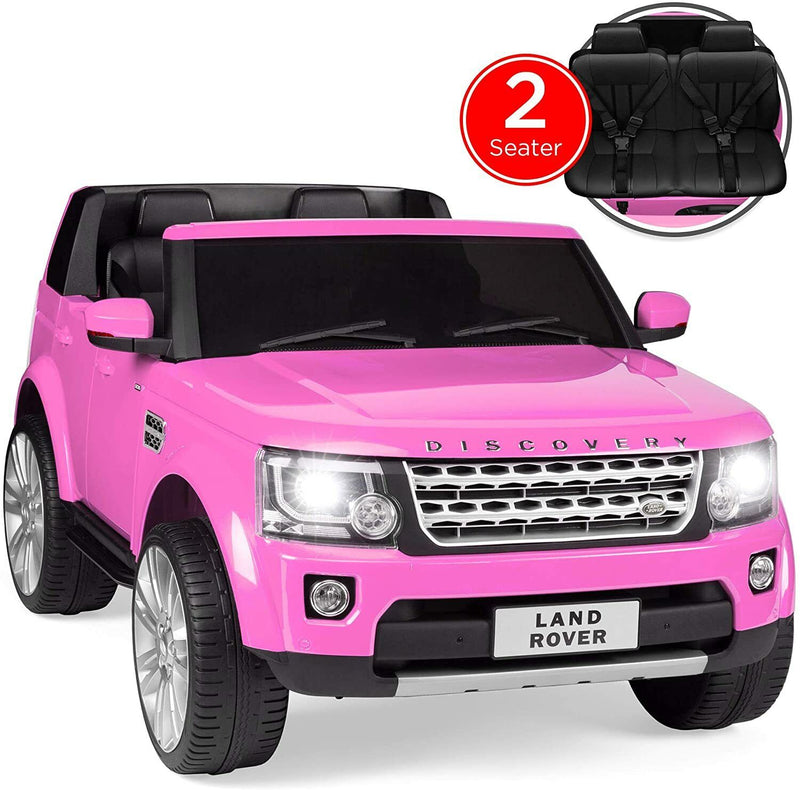 Load image into Gallery viewer, 12V 2-Seater Authorized Land Rover Children&#39;s Girls Ride On SUV Vehicle Lights, Remote Control - Pink
