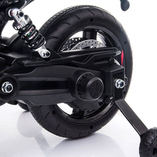 TOBBI 12V Aprilia Licensed Electric Ride-On Motorcycle for Kids with Training Wheels