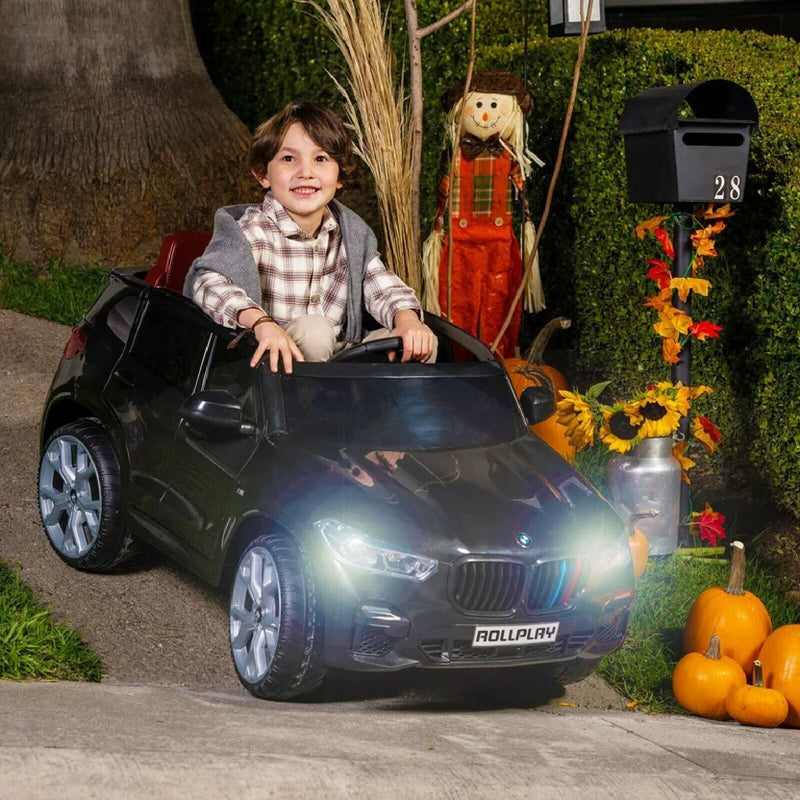 Load image into Gallery viewer, BMW X5M 6-Volt Battery-Powered Ride-On Car in Sleek Black Finish
