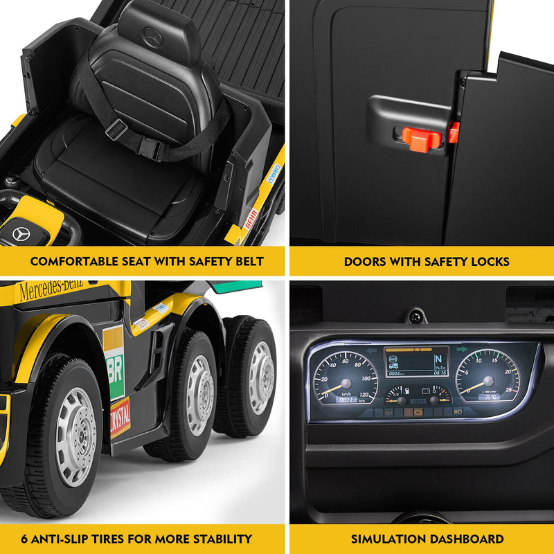 Load image into Gallery viewer, 12V10AH Battery-Powered Ride On Truck with Swing Trailer and RC Control for Kids - MP3 Compatible, 6 Wheels
