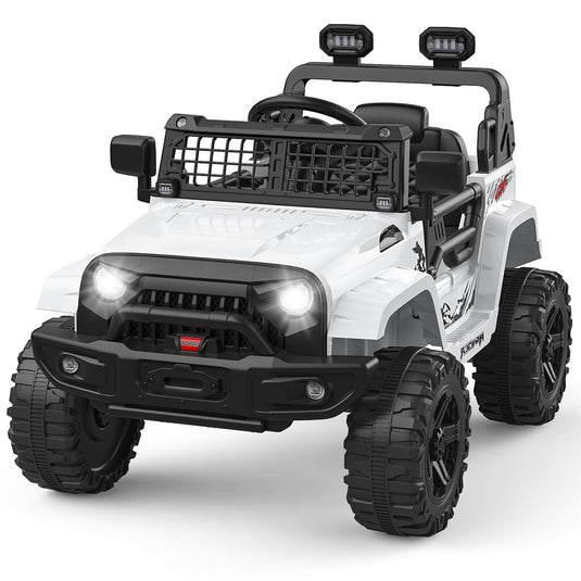 12V Kids Ride-On Truck with Parent Remote Control, LED Lights, AUX Port, and Dual Speakers