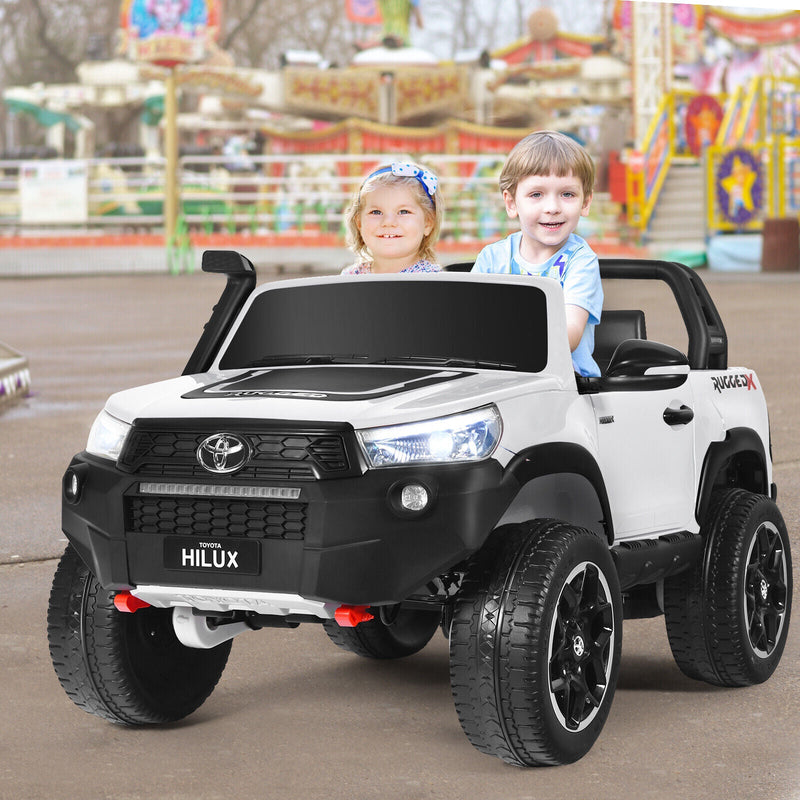 Load image into Gallery viewer, 2-Seater 4WD Toyota Hilux Ride On Truck with Remote Control - Licensed, 12V, White
