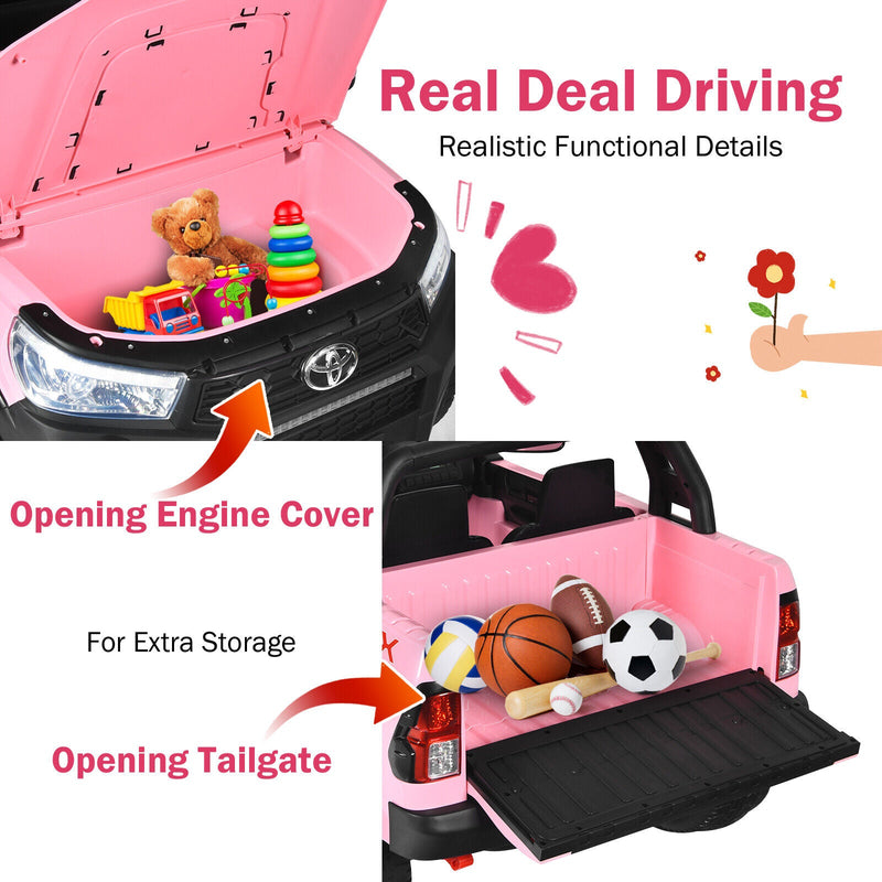 Load image into Gallery viewer, 2-Seater Toyota Hilux Ride On Truck Car with Remote Control - Pink
