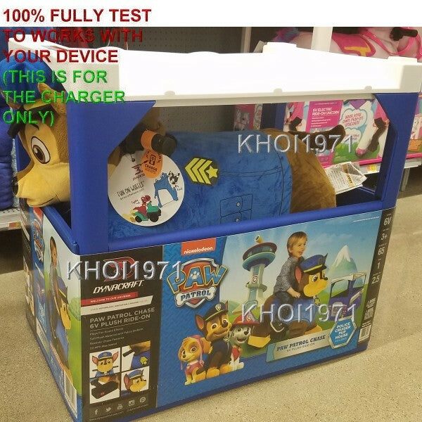 Load image into Gallery viewer, 6V AC Wall Charger Adapter for Paw Patrol Chase Deluxe Ride-On Toy Model 8805-11
