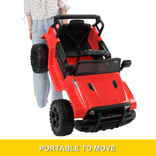 Electric 12V Red Kids Ride-On Truck with 2.4G Remote Control and 3 Speed Modes