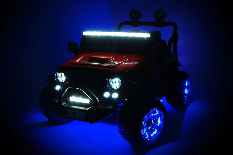 Load image into Gallery viewer, 24V Dual Seater Children&#39;s Electric Police Vehicle, Off-Road Truck Jeep, 2 High-Powered Engines, Pneumatic Wheels, Remote Control Operation

