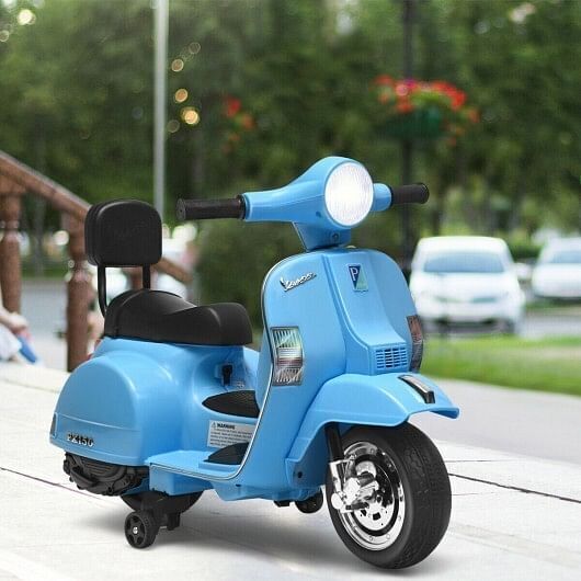 Load image into Gallery viewer, 6V Kids Vespa Scooter Motorcycle for Toddlers in Dark Blue
