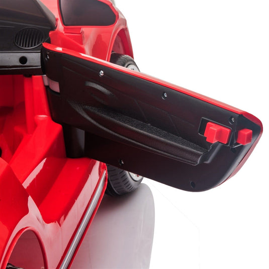 Electric Ride-On Car for Kids with Remote Control and LED Lights - Black