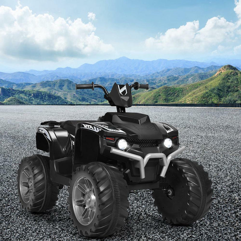 Load image into Gallery viewer, 12V Electric ATV Quad for Kids with Music, LED Lights, and Black Finish
