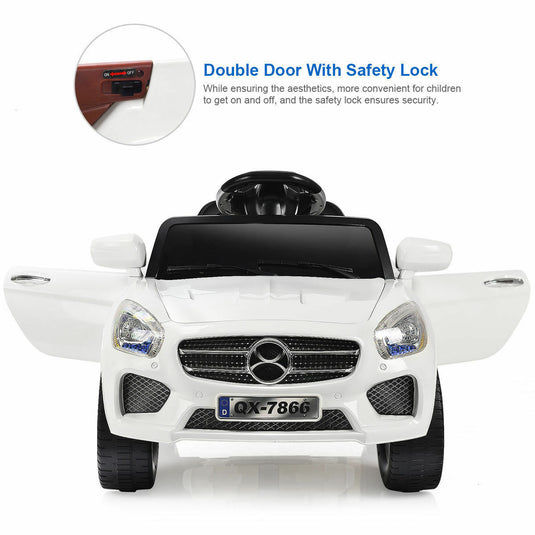 6V Kids Ride On Car with RC Remote Control, Battery Powered and LED Lights - Perfect Gift for Outdoor Fun