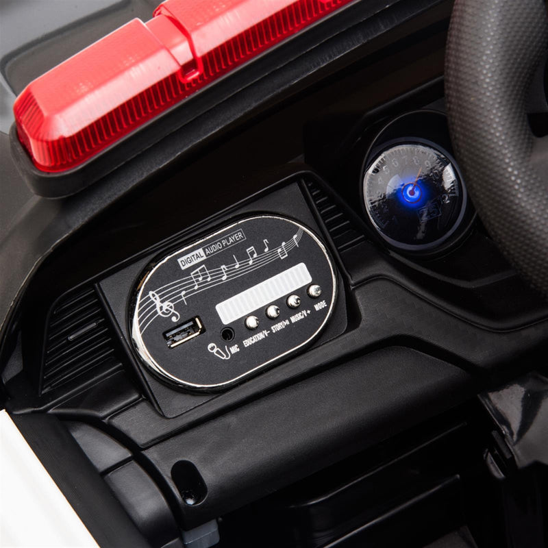 Load image into Gallery viewer, Police Sports Car Ride-On for Kids with Remote Control, LED Lights, Siren, and Microphone - 12V
