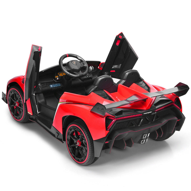 Load image into Gallery viewer, 2-Seater Licensed Lamborghini Kids Ride On Car with RC and Swing Function - Red (12V)
