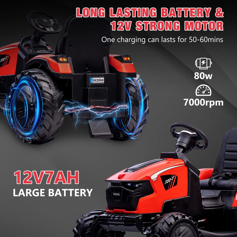 Load image into Gallery viewer, Electric Kids Ride on Tractor with Remote Control and LED Lights
