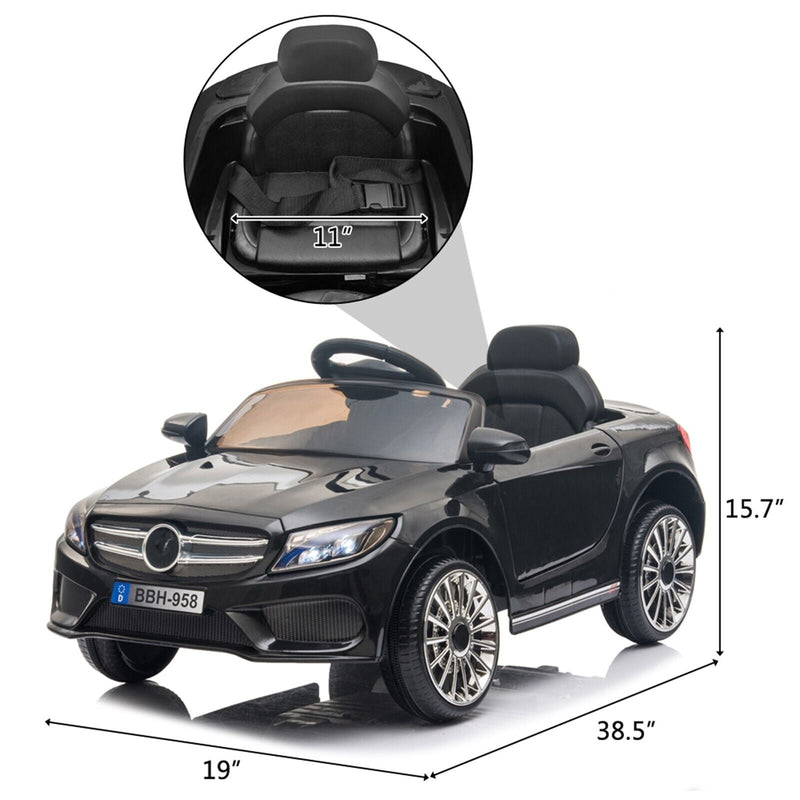 Load image into Gallery viewer, Electric Ride-On Car for Kids with Remote Control and LED Lights - Black
