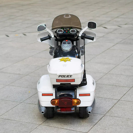 Kids Electric Police Motorbike Ride-On Toy for Boys and Girls - 12v Motorized Motorcycle Car