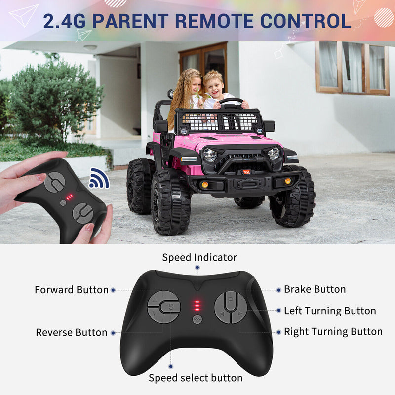 Load image into Gallery viewer, Kimbosmart 24V 4WD Children&#39;s Electric Ride-On Truck with Remote Control and Battery Level Alert
