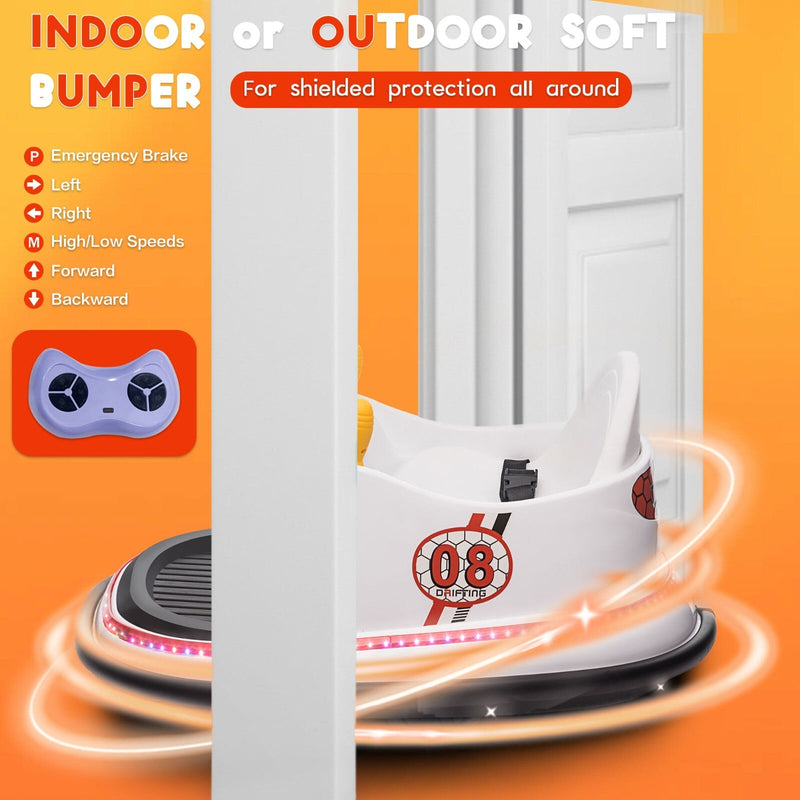 Load image into Gallery viewer, 6V Kids Ride-On Bumper Car with Remote Control, 360° Spin and Flashing Lights for Toddlers
