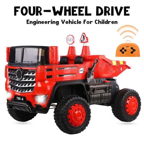 Load image into Gallery viewer, 12V 2-Passenger Ride On Dump Truck with Remote Controlled Electric Construction Vehicle
