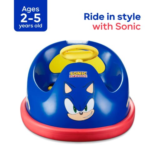 Load image into Gallery viewer, Rev up the Fun with Sonic&#39;s Electric Bumper Car: 2 Speeds and 360-Degree Turns for Kids!
