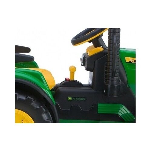 Load image into Gallery viewer, John Deere 12V Battery Powered Ride-On Tractor with Trailer for Kids
