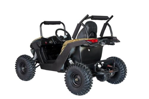 Load image into Gallery viewer, 48V 1000W Black Kids Electric UTV - Single Seat Brushless Roll Cage - Three Speed Capability
