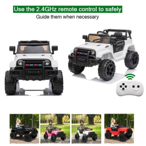 Electric Ride-On Car Truck for Kids with MP3, LED Lights, and Remote Control - 3 Speed Options