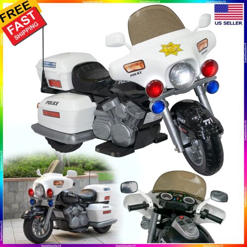 Load image into Gallery viewer, Kids Electric Police Motorbike Ride-On Toy for Boys and Girls - 12v Motorized Motorcycle Car
