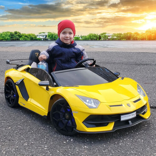 Load image into Gallery viewer, 24V 2 SEATS AUTHENTIC LAMBORGHINI AVENTADOR SVJ CHILDREN&#39;S RIDE-ON SPORTS VEHICLE, ILLUMINATION + REMOTE CONTROL

