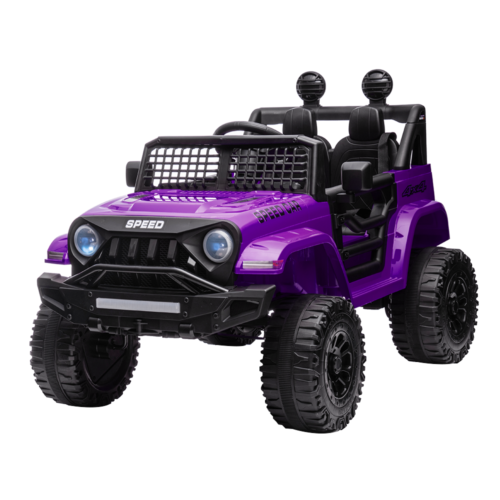 Load image into Gallery viewer, 12V Kids Ride-on Truck with Parental Remote Control and LED Lights - Purple
