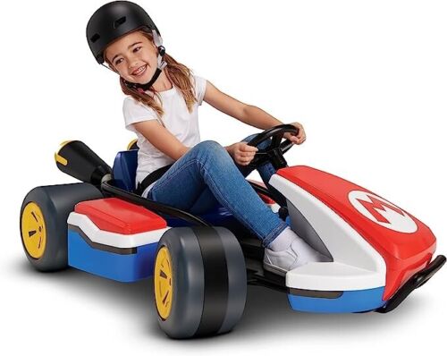 Load image into Gallery viewer, Super Mario Kart 24V Battery-Powered Ride-On Racer with 3 Speeds - Speeds Up to 8 MPH
