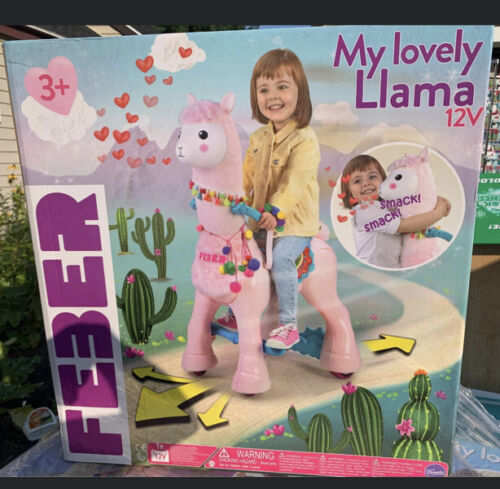 Load image into Gallery viewer, Feber My Lovely Llama 12V Powered Ride-On with Exciting Accessories for Kids
