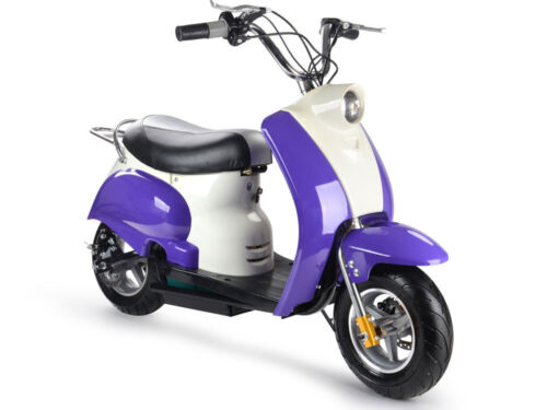 Load image into Gallery viewer, MotoTec 24v Electric Scooter in Lavender - Ride On Toy - Battery Powered - MT-EM - Excludes Sales in California
