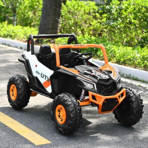 Load image into Gallery viewer, 12 V Electric Children&#39;s Ride-On Vehicle 2-Passenger Sport Utility Vehicle Off-Road UTV with Remote Control - White

