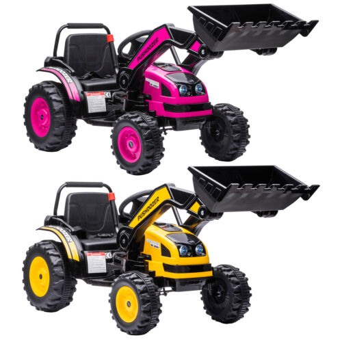 Excavator 6V Battery Tractor with Music and Headlight for Kids' Riding Fun