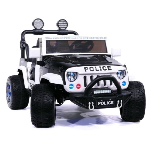 Load image into Gallery viewer, 24V Dual Seater Children&#39;s Electric Police Vehicle, Off-Road Truck Jeep, 2 High-Powered Engines, Pneumatic Wheels, Remote Control Operation

